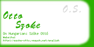 otto szoke business card