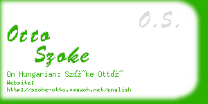 otto szoke business card